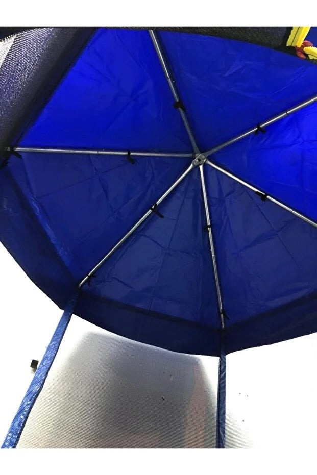 183 Cm Outdoor Bahçe Tipi Trambolin File Korumalı Büyük Boy Çatılı Trambolin