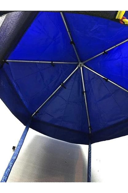 183 Cm Outdoor Bahçe Tipi Trambolin File Korumalı Büyük Boy Çatılı Trambolin