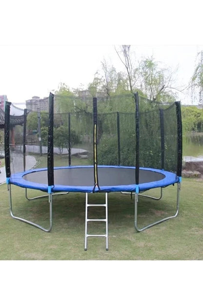 File Korumalı Büyük Boy Trambolin 426 Cm Trambolin Güvenlik Fileli Bahçe Tipi Trampolin 14 Ft