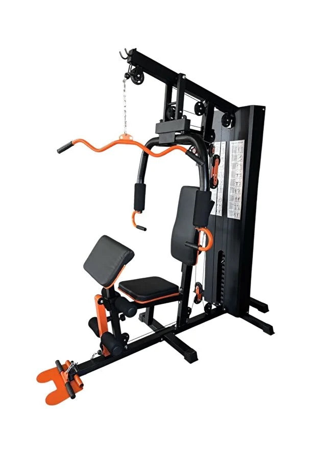 68 Kg Ağırlık Plakalı Çok Fonksiyonlu Ev Spor Aleti | 205x100x200 cm Full Body Çalışma İstasyonu