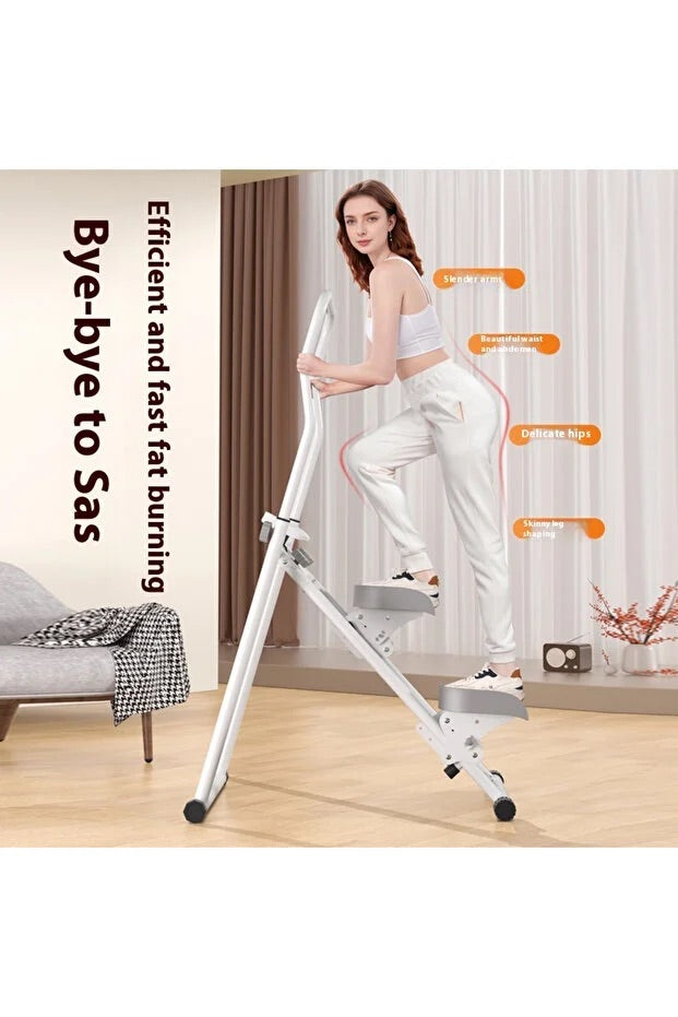 Katlanabilir Dikey Tırmanma Egzersiz Aleti Yeni Versiyon Beyaz