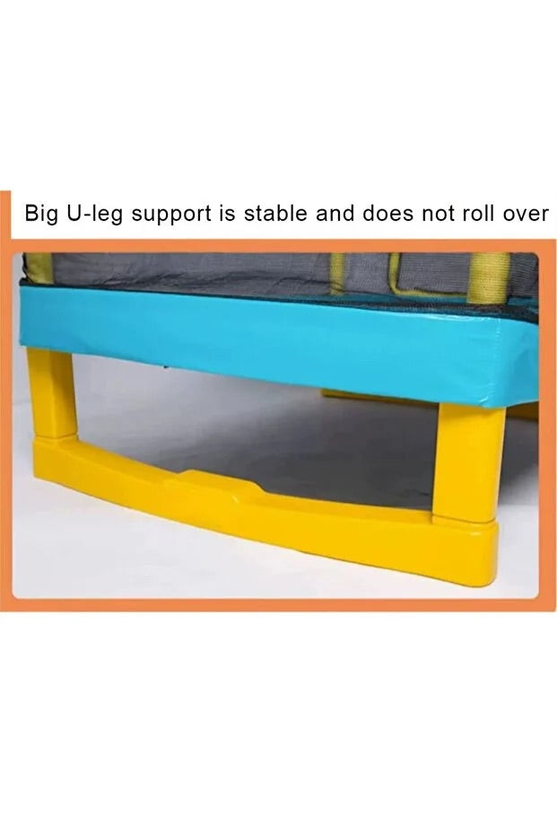 Fileli Trambolin ve Kaydıraklı Oyun Seti – 180x130 cm | Güvenli Dış Mekan Oyun Alanı