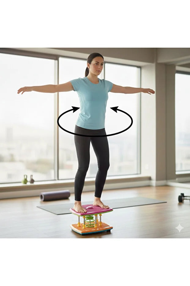 Denge Antrenmanı ve Bel Çevirme Cihazı Yaylı Twister Disk 90 KG KAPASİTELİ