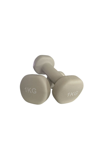 Vinly Neoprene Kaplamalı Döküm Demir Dambıl Estetik Soft Pilates Fitness Ağırlığı 2 adet x 1 KG