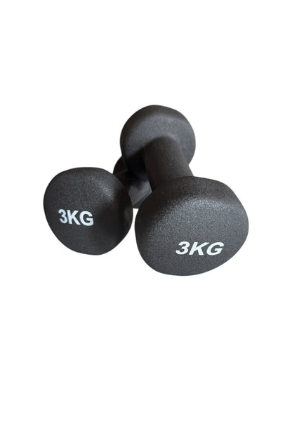 Vinly Neoprene Kaplamalı Döküm Demir Dambıl Estetik Soft Pilates Fitness Ağırlığı 2 adet x 3 KG