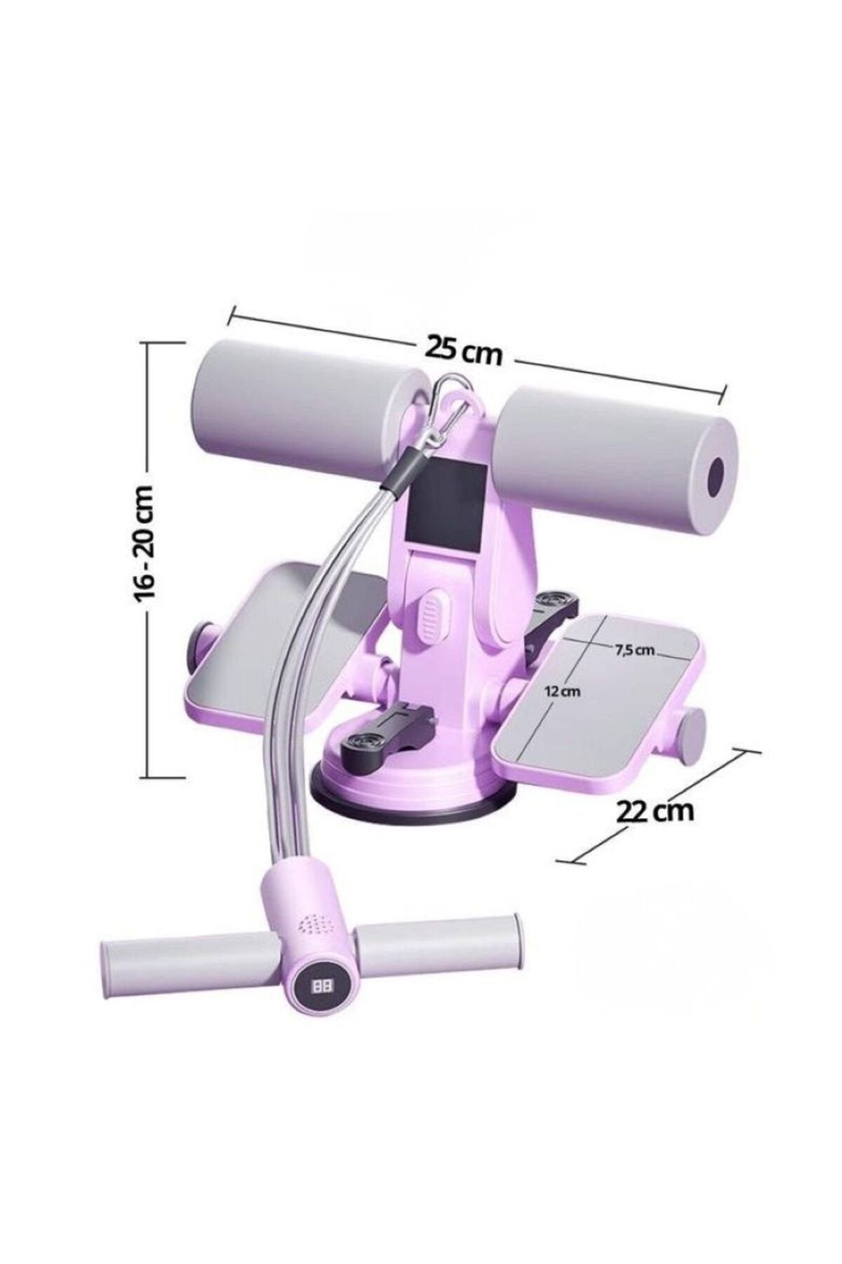 Çift Vantuzlu Sayaçlı Mekik Çekme Spor Aleti Karın Egzersizi Evde Spor Egzersiz Mekik Aleti