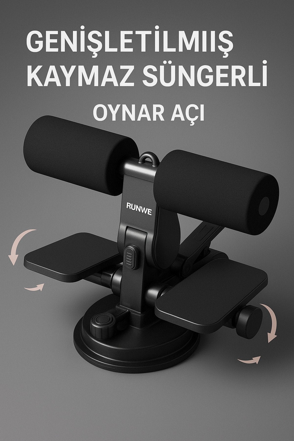 Çift Vantuzlu Sayaçlı Mekik Çekme Spor Aleti Karın Egzersizi Evde Spor Egzersiz Mekik Aleti