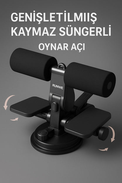 Çift Vantuzlu Sayaçlı Mekik Çekme Spor Aleti Karın Egzersizi Evde Spor Egzersiz Mekik Aleti