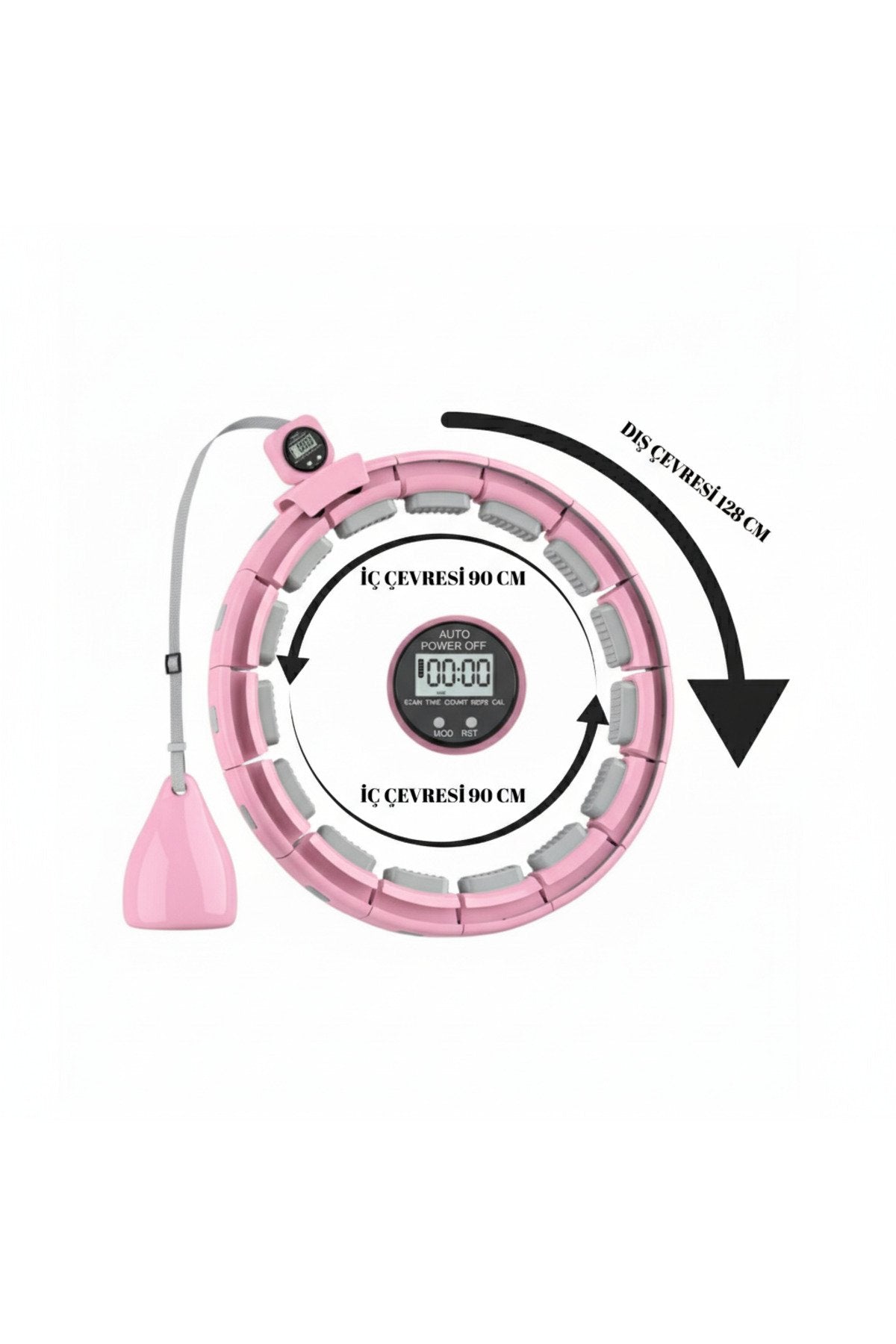 Akıllı Hulahop – Ayarlanabilir, Düşmeyen, Kalori Sayarlı Fitness Hula Hoop – Evde Spor &