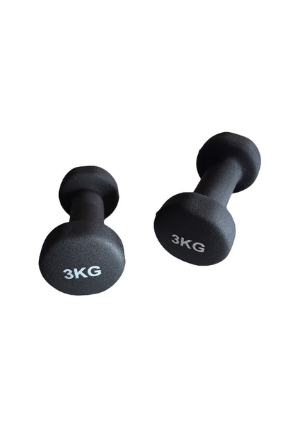 Vinly Neoprene Kaplamalı Döküm Demir Dambıl Estetik Soft Pilates Fitness Ağırlığı 2 adet x 3 KG