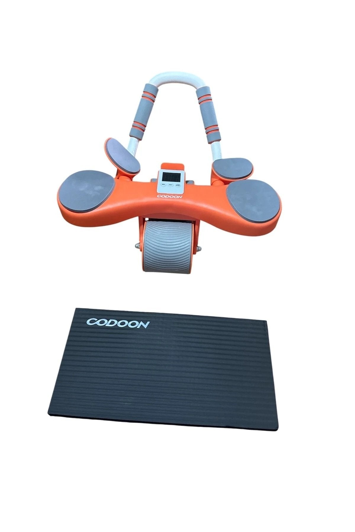 Dijital Ekranlı Çek Bırak Egzersiz Tekeri - Dirsek Destekli Mekik Aleti - Karın Egzersiz Tekeleği