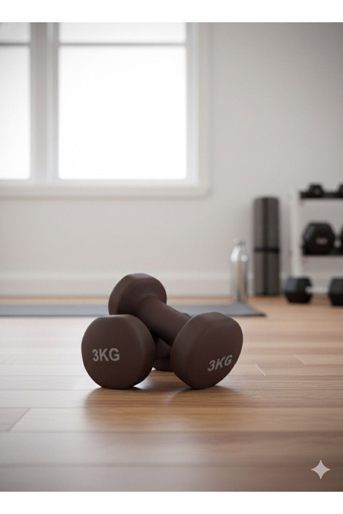 Vinly Neoprene Kaplamalı Döküm Demir Dambıl Estetik Soft Pilates Fitness Ağırlığı 2 adet x 3 KG