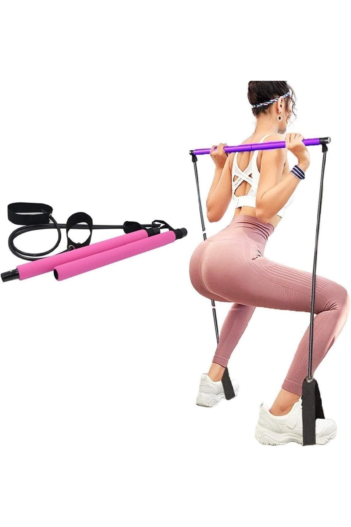 Portable Studio Pilates Jimnastik Egzersiz Çubuğu Pilates Squat Egzersiz Barı
