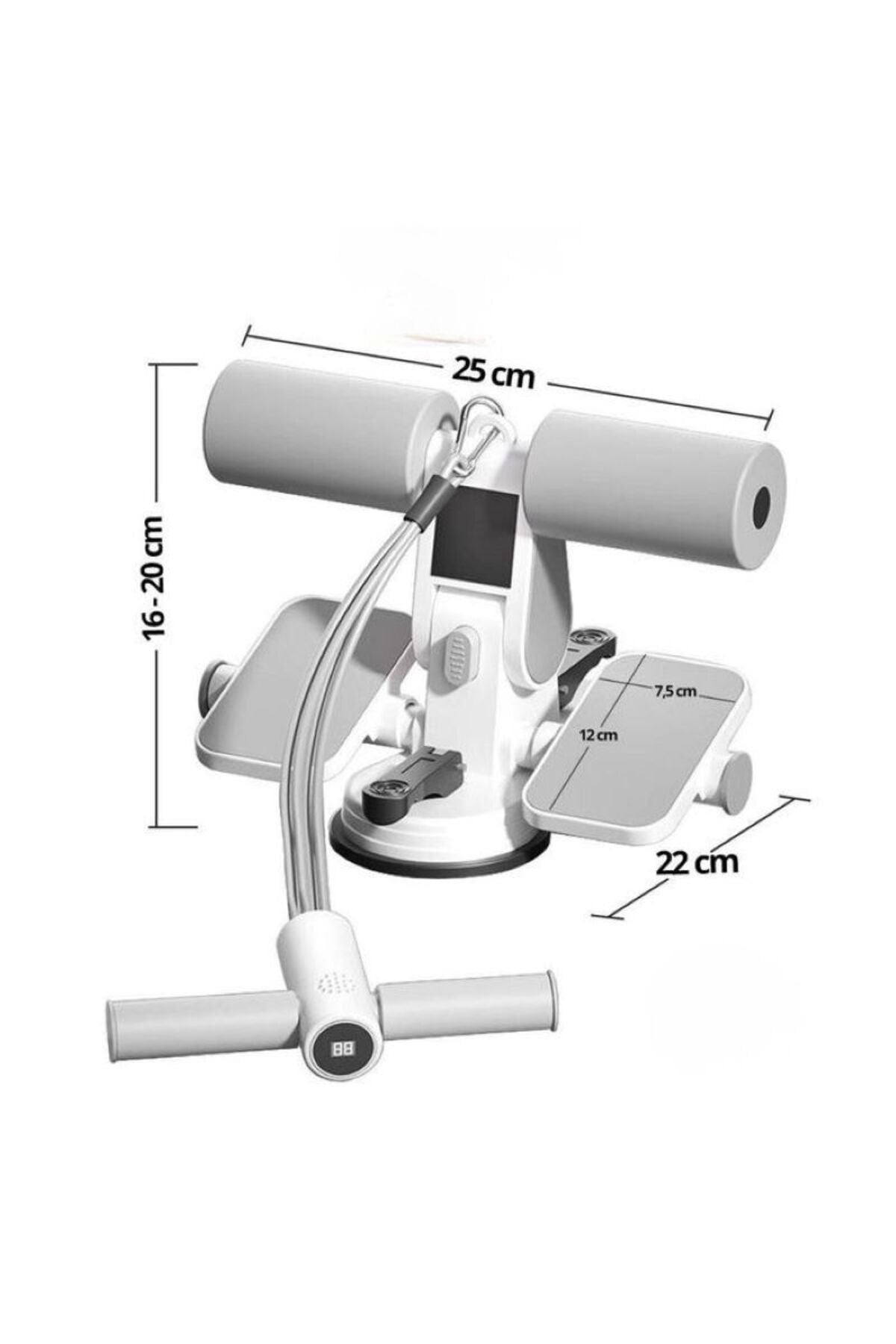 Çift Vantuzlu Sayaçlı Mekik Çekme Spor Aleti Karın Egzersizi Evde Spor Egzersiz Mekik Aleti
