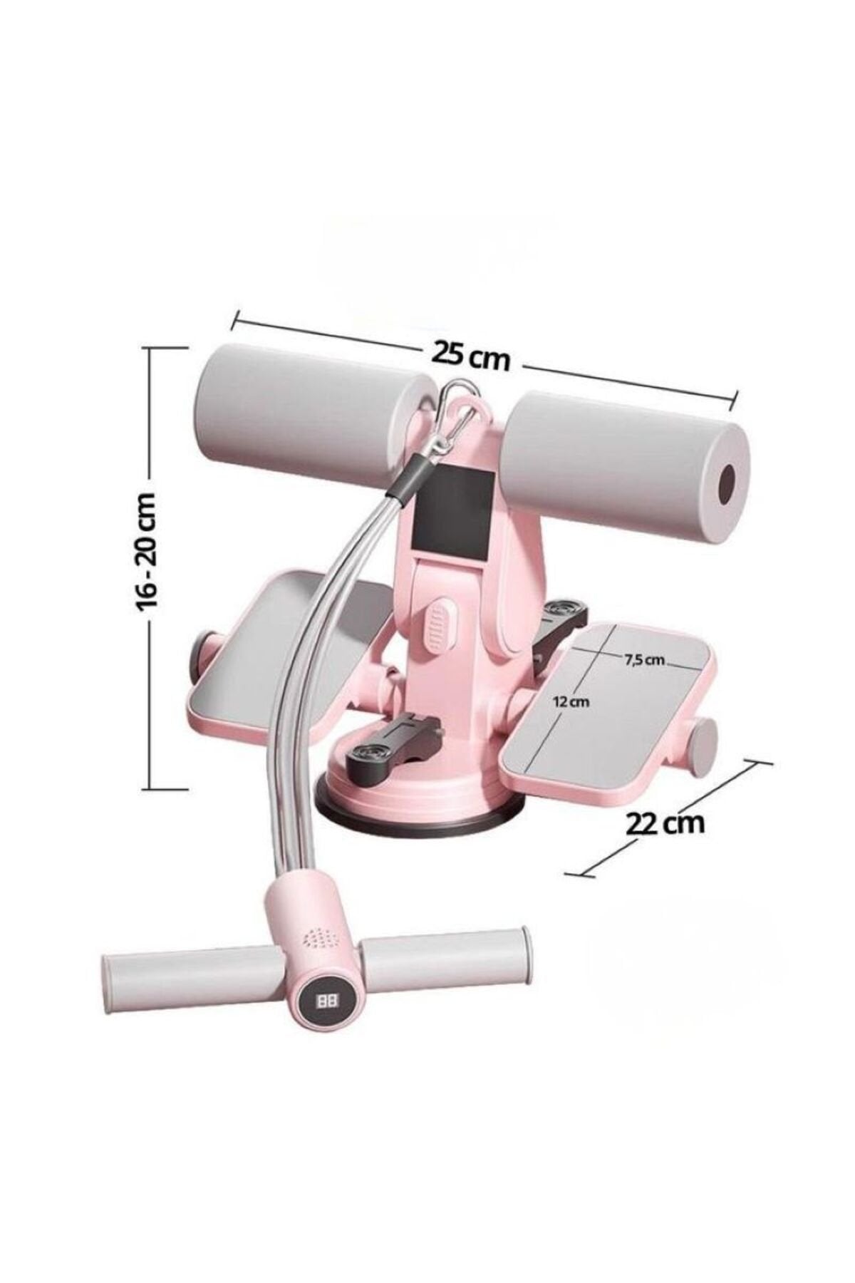 Çift Vantuzlu Sayaçlı Mekik Çekme Spor Aleti Karın Egzersizi Evde Spor Egzersiz Mekik Aleti