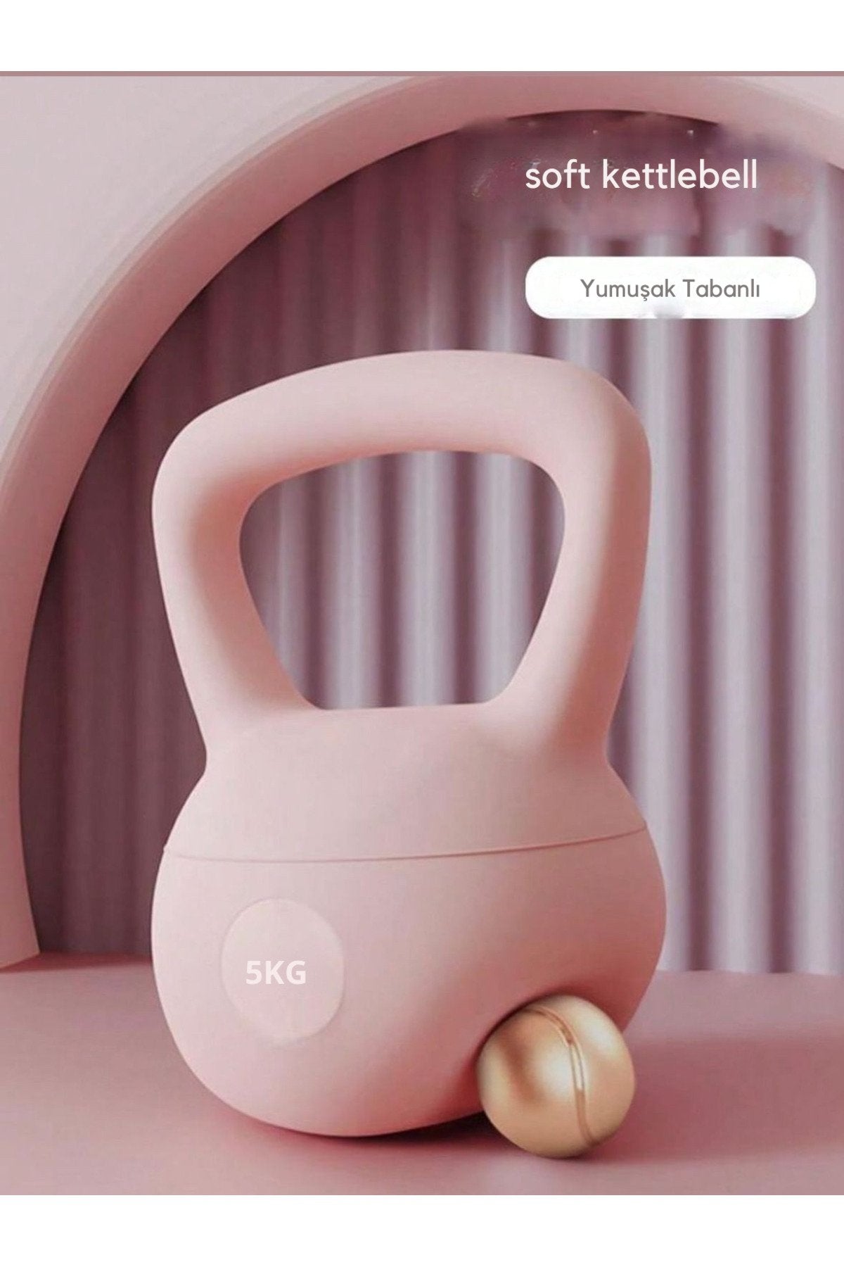 5 Kg Soft Kettlebell - Yumuşak Tabanlı, Darbeye Dayanıklı, Sessiz Kullanım