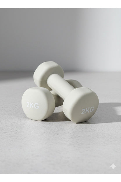 Vinly Neoprene Kaplamalı Döküm Demir Dambıl Estetik Soft Pilates Fitness Ağırlığı 2 adet x 2 KG