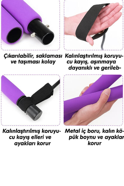 Portable Studio Pilates Jimnastik Egzersiz Çubuğu Pilates Squat Egzersiz Barı