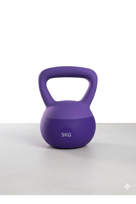 5 Kg Soft Kettlebell - Yumuşak Tabanlı, Darbeye Dayanıklı, Sessiz Kullanım
