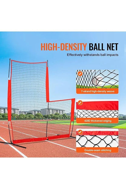 REFLEX Beyzbol Antrenman Filesi Çift Taraflı, Dayanıklı Koruma Ağı, Kolay Kurulumlu, Taşıma Çantalı