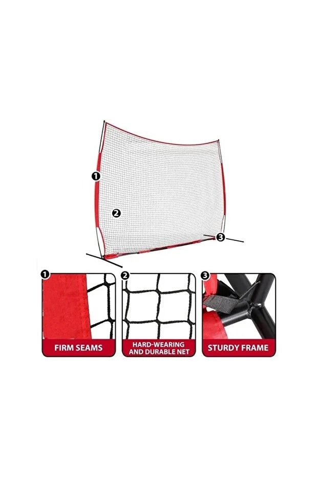 REFLEX Beyzbol Antrenman Filesi Dayanıklı Koruma Ağı Kolay Kurulumlu Taşıma Çantalı 3 in 1