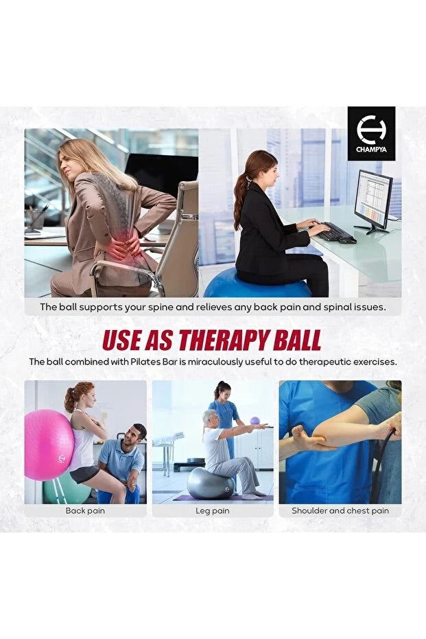 Premium Ev Tipi Pilates ve Fitness Seti - Top, Mat ve 2x1kg Dambıl