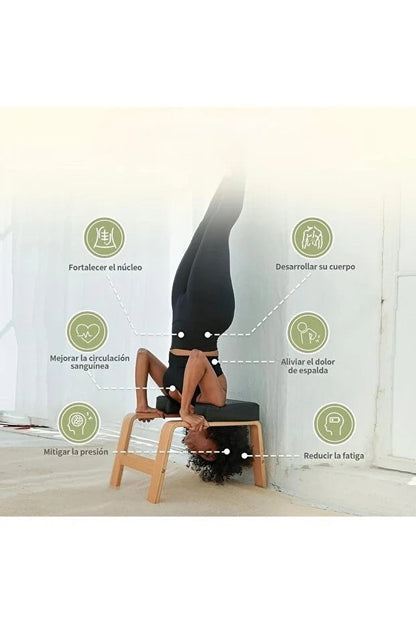 Fonksiyonel Yoga ve Pilates Sehpası Ahşap Headstand Ters Duruş Sehpası