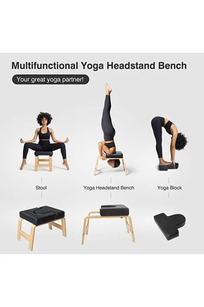 Fonksiyonel Yoga ve Pilates Sehpası Ahşap Headstand Ters Duruş Sehpası